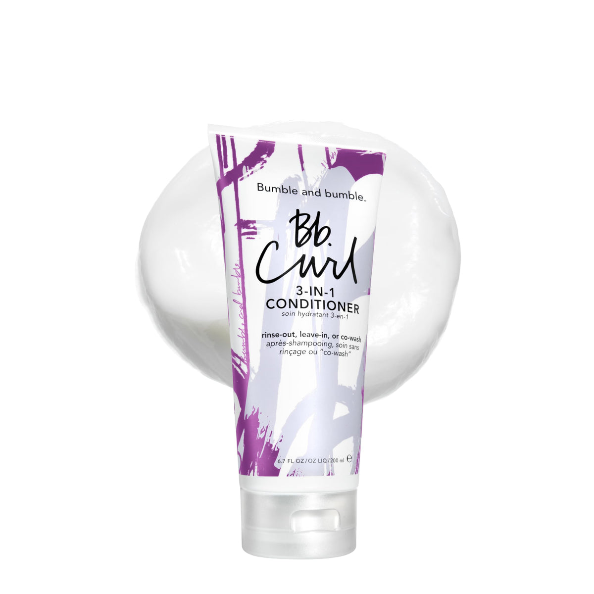 White Smoke Bumble and bumble. Curl 3-in-1 Conditioner | Leave-In, Rinse Out, CoWash | Anti Frizz + Color Safe | Coily, Curly, Wavy Hair | With Jojoba, Avocado + Coconut Oil | Pump Sold Separately, 33.8 Fl Oz