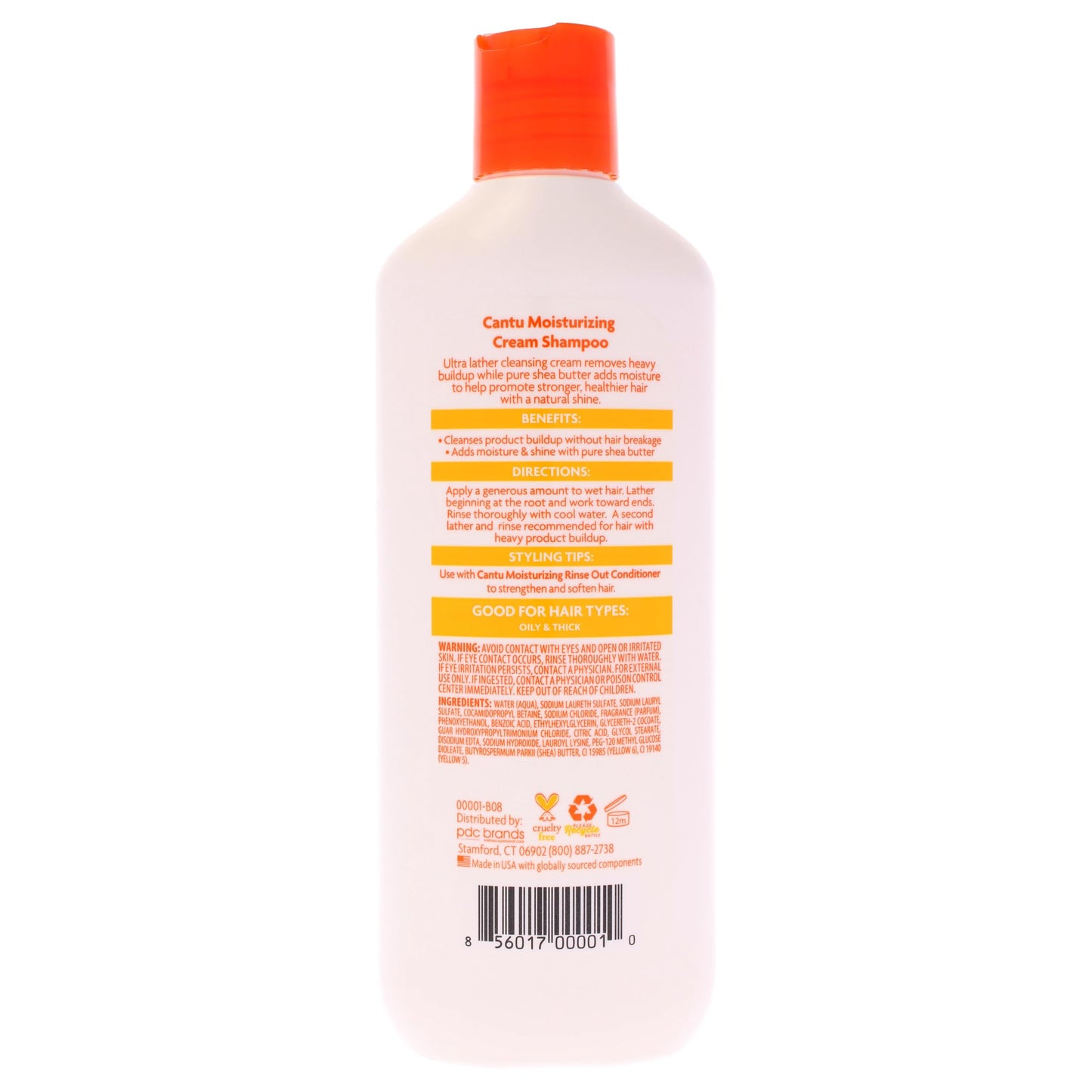 Misty Rose Cantu Moisturizing Cream Shampoo with Shea Butter, 13.5 fl oz