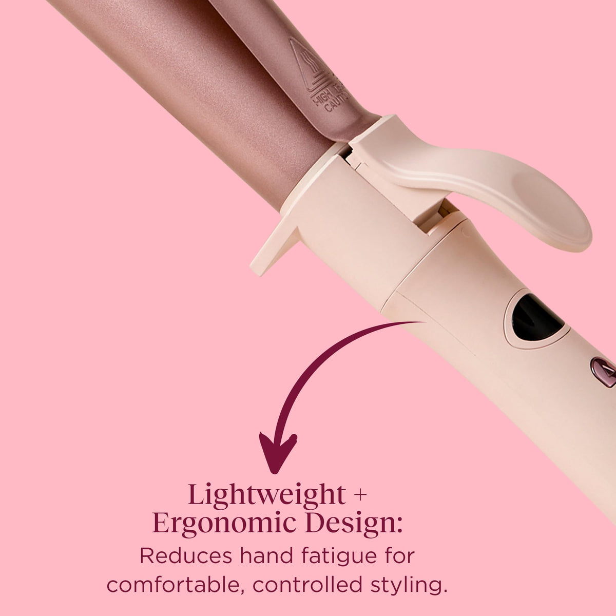 Light Pink FHI Heat MegaCurl™ Long Barrel Curling Iron 1.25”