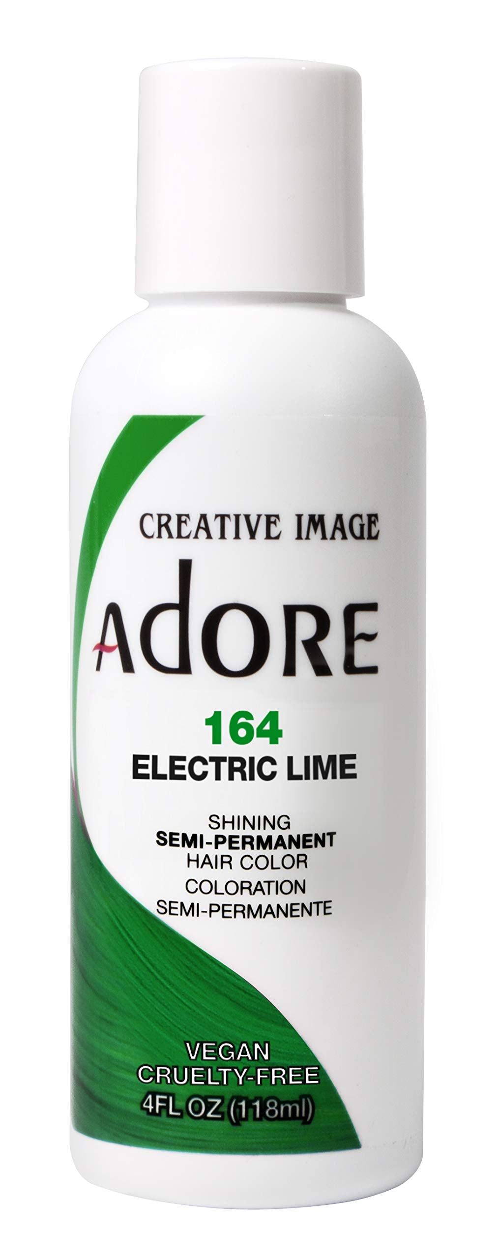 White Smoke Adore Semi Permanent Hair Color - Vegan and Cruelty-Free Hair Dye - 4 Fl Oz - 164 Electric Lime (Pack of 3)