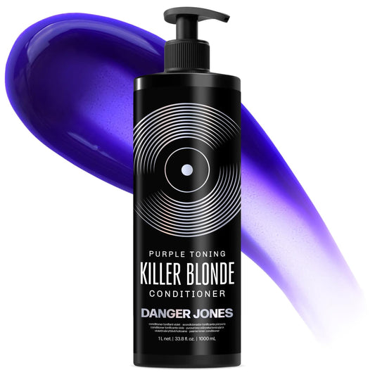 White Smoke Danger Jones Killer Blonde Purple Toning Conditioner – Conditions While Neutralizing Brass, Smooths & Softens Hair – Hydrating Purple Conditioner for Blonde, Bleached & Grey Hair - 1L