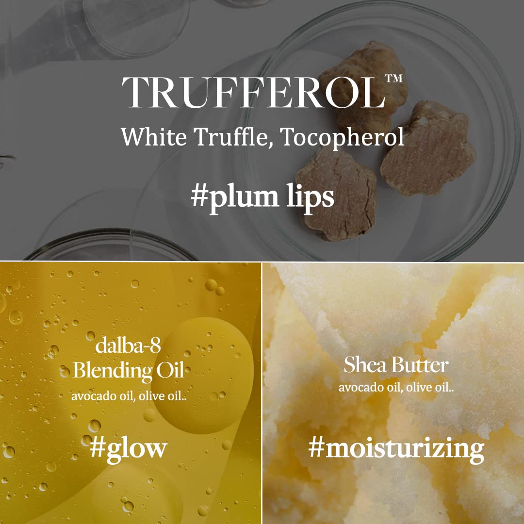 Dim Gray d'alba Piedmont Italian White Truffle Nourishing Serum Lip Balm, Vegan Skincare, Hydrating Lip Care with White Truffles for All Skin Types, Glowy Finish, Safe for Sensitive Skin