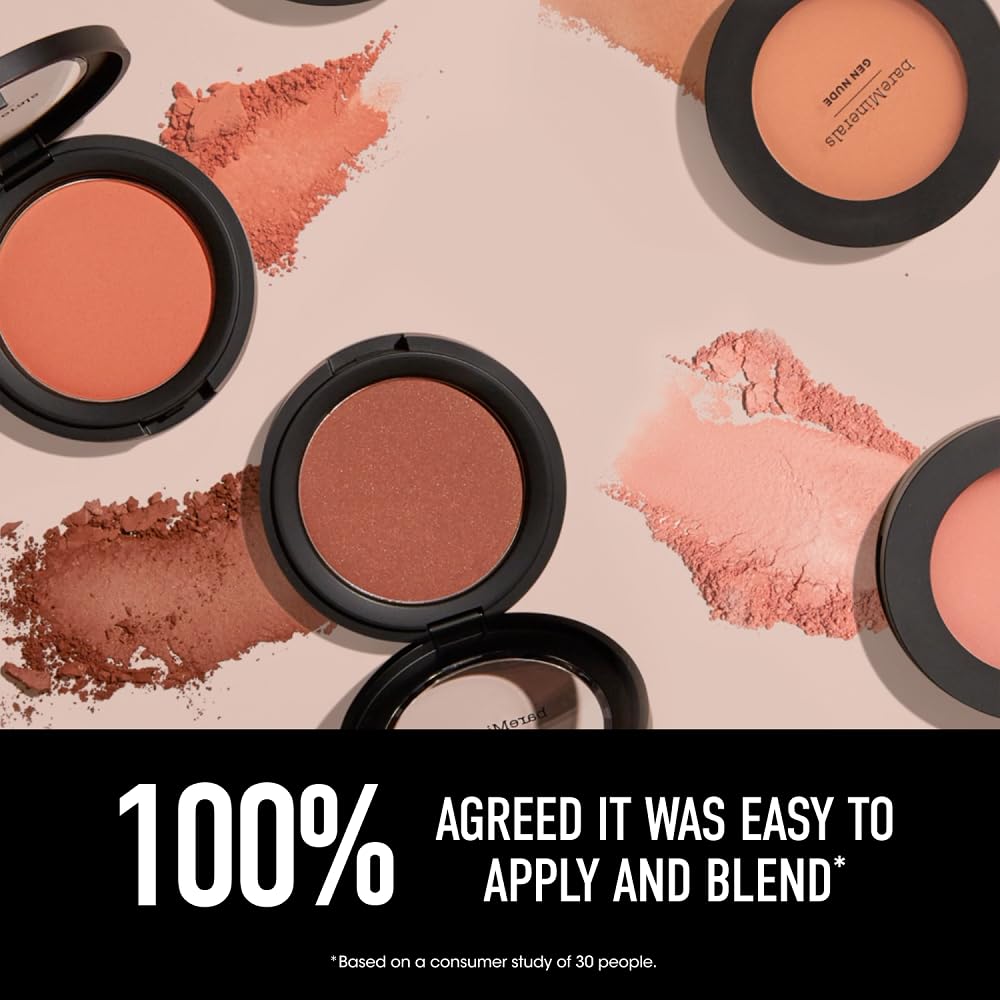 Black bareMinerals Gen Nude Powder Blush, 0.21 oz