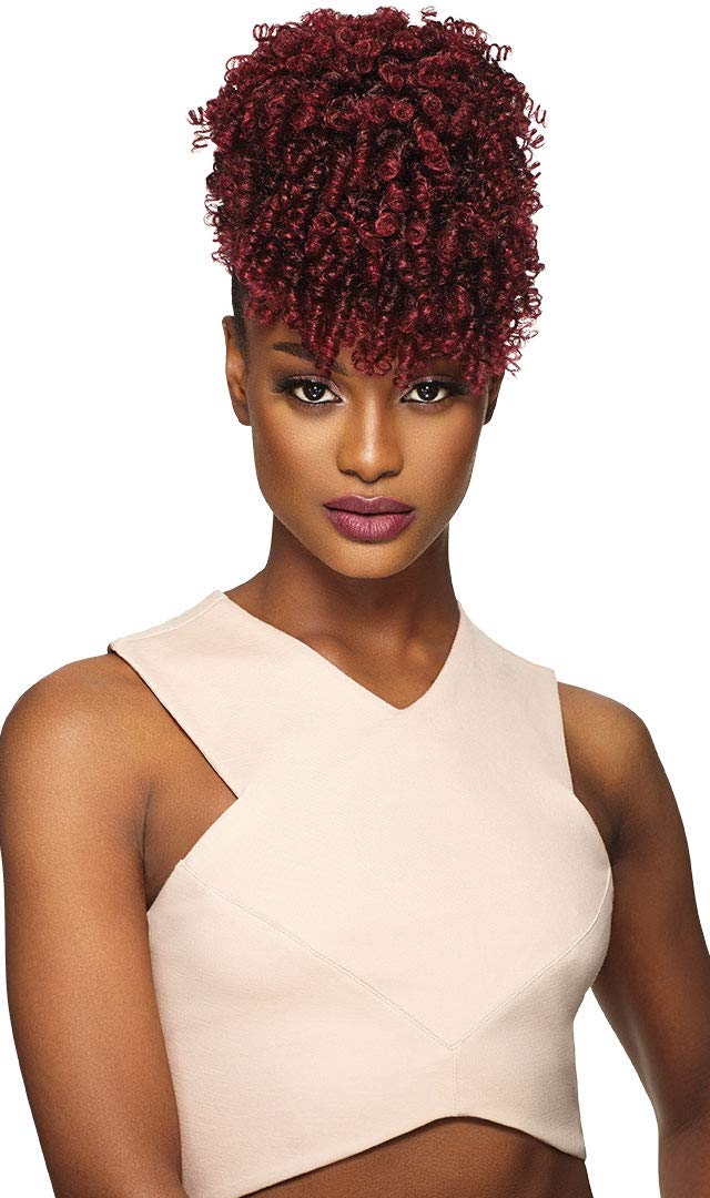 White Smoke HOTTIE (1 Jet Black) - Outre Timeless Pineapple Pony Synthetic Drawstring Ponytail