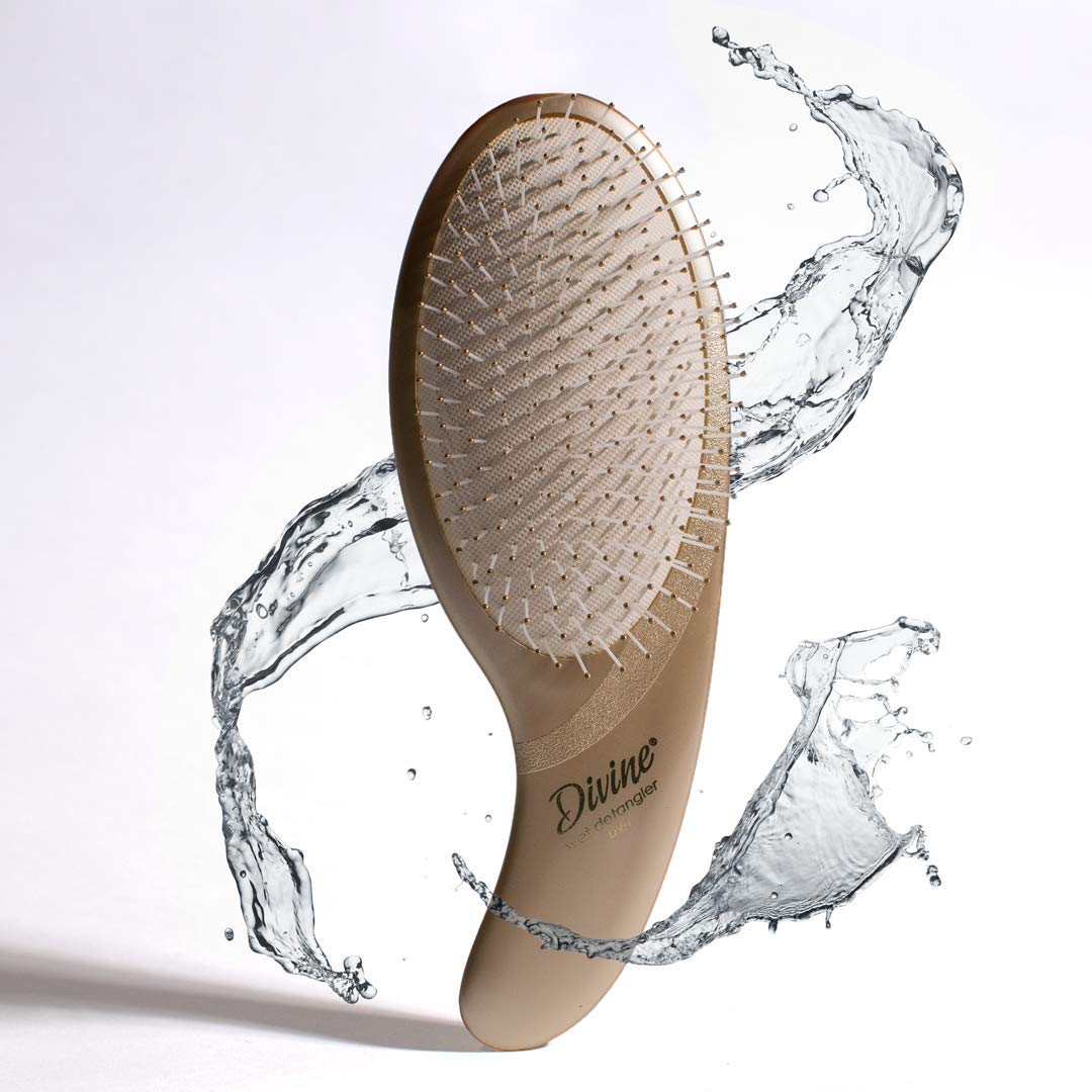 White Smoke Olivia Garden Divine Paddle Brush for Women and Men - Professional Hair Brush for Thick and Fine Hair - Ideal for Straight, Wavy, and Curly Hair - Ergonomic Design