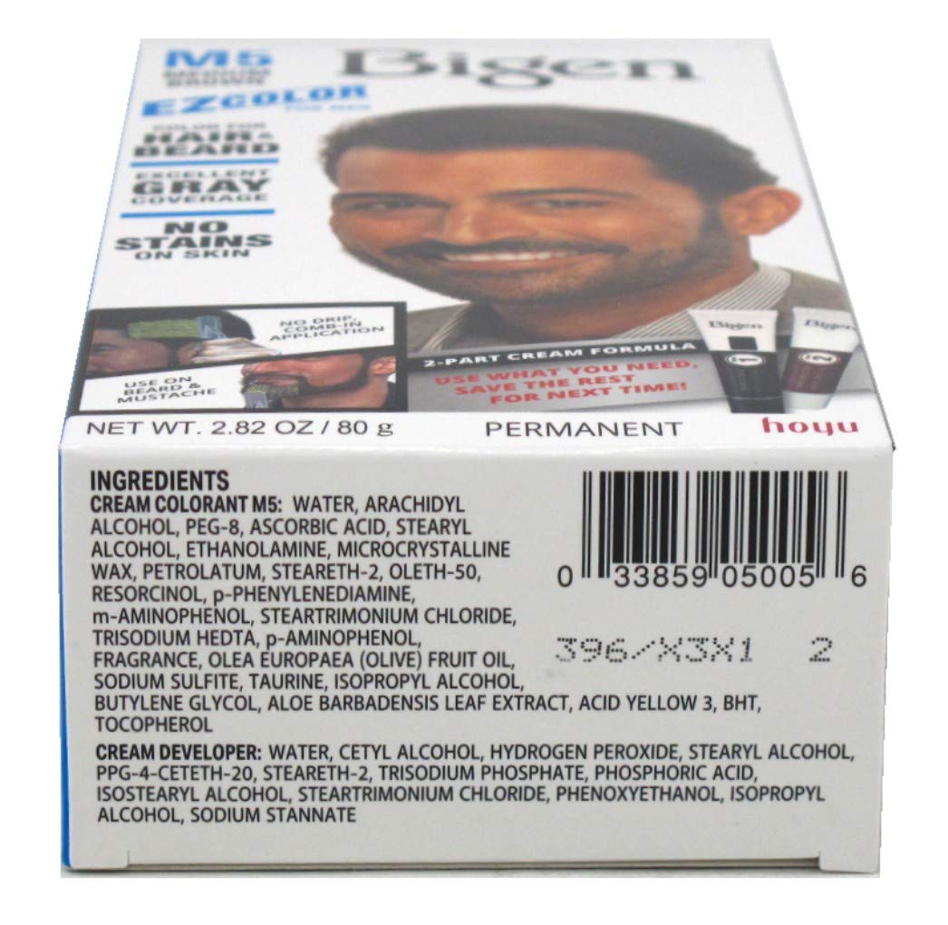 Gray Bigen Ez Color For Men M5 Medium Brown Kit (Pack of 2)