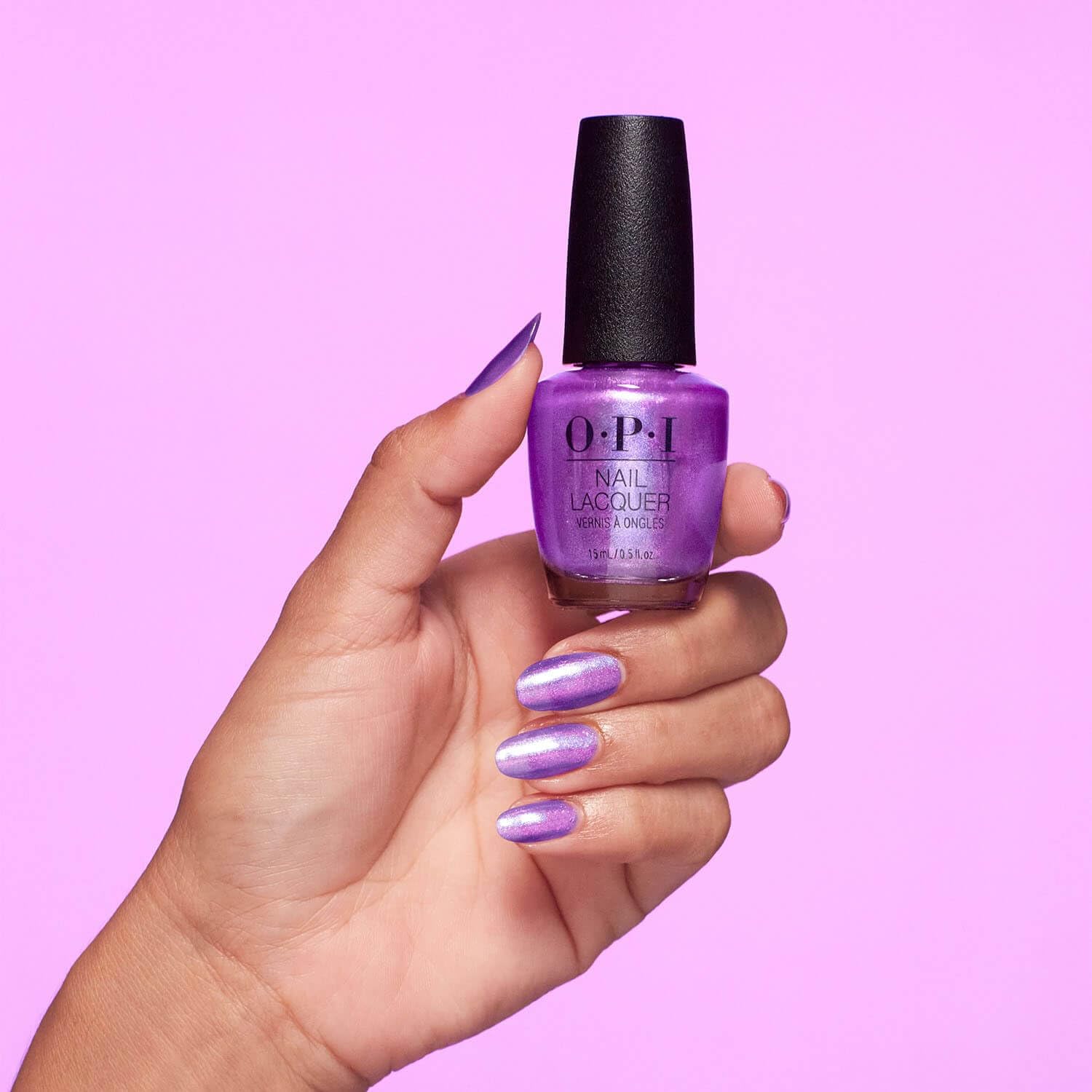Plum OPI Nail Lacquer I Sold My Crypto | Sheer Bright Purple Shimmer Chip Resistant Nail Polish | Me, Myself Collection