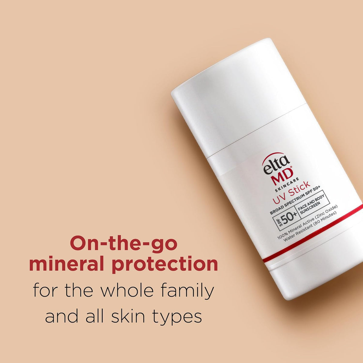 Wheat EltaMD UV Stick 100% Mineral Sunscreen, SPF 50+ For Kids and Adults, 1.3 oz