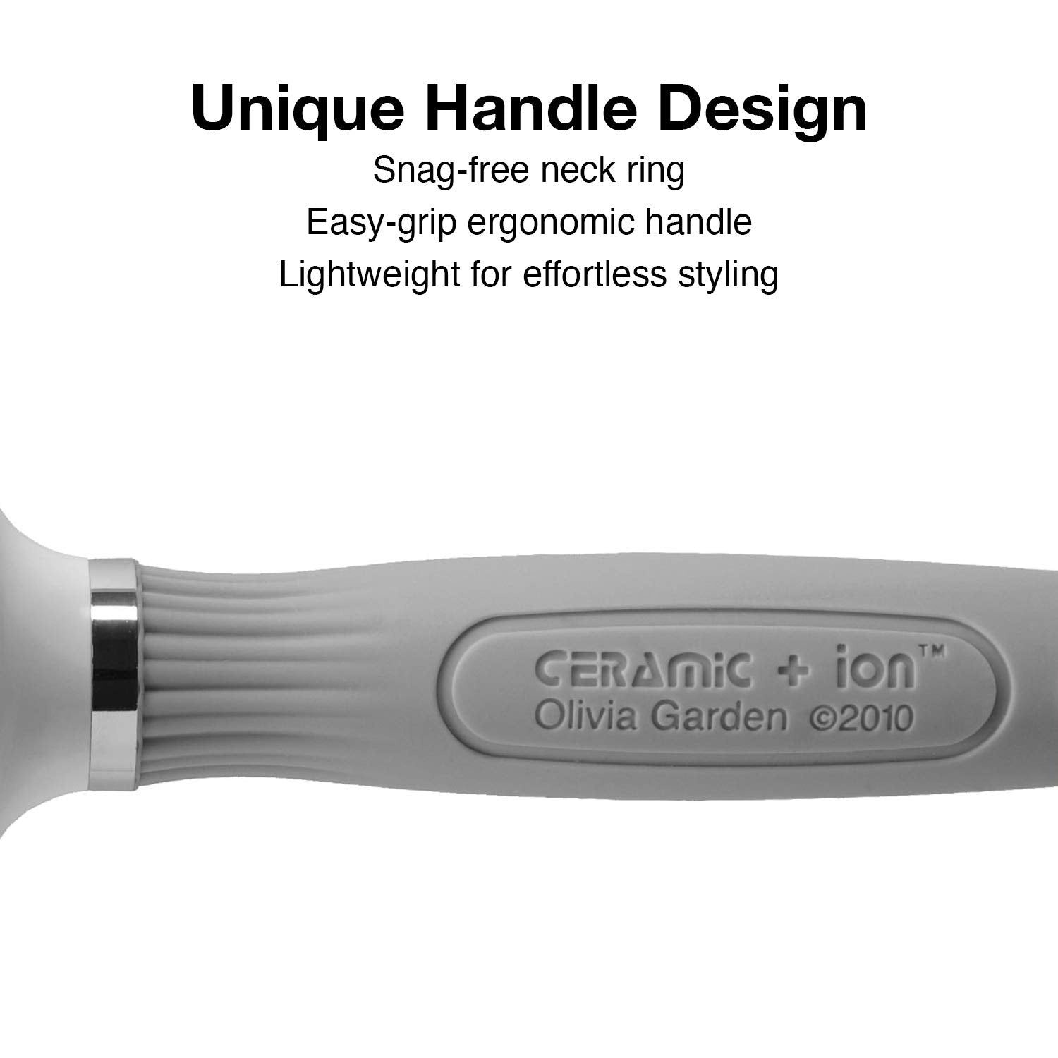 White Smoke Olivia Garden Ceramic and Ion Turbo Vent Pro Hair Brush CITVPRO-LG (Large 3 1/4")