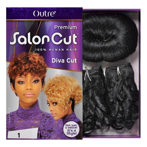 Black 2-PACK DEALS! Human Hair Weave OUTRE Premium Salon Cut Diva Cut (4)