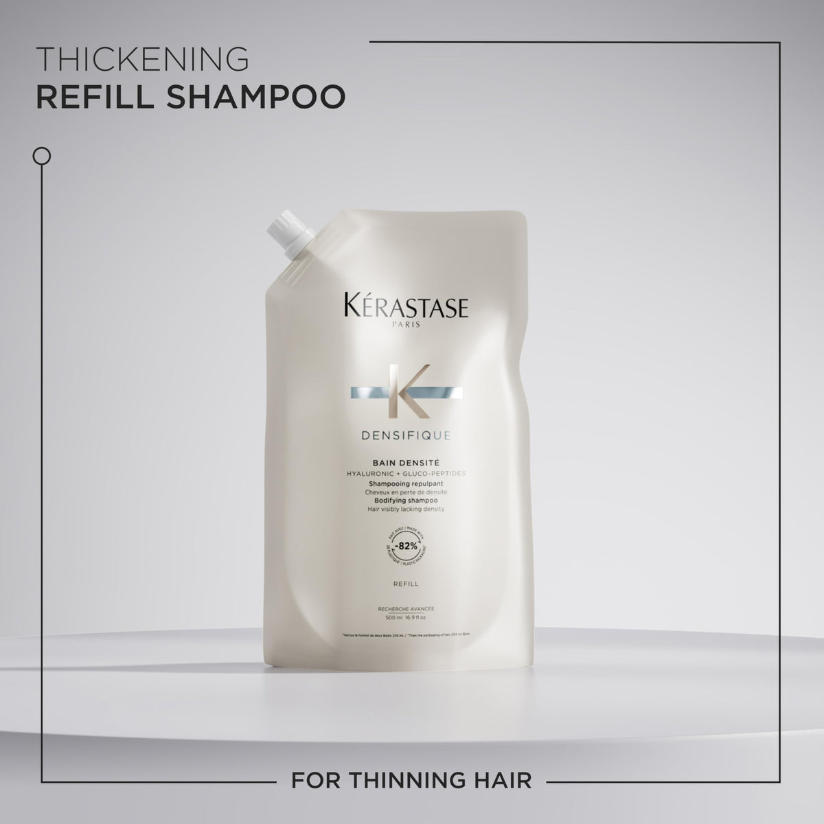 Light Gray Kerastase Densifique Densité Shampoo Refill – Thinning Hair, 16.9 Fl Oz