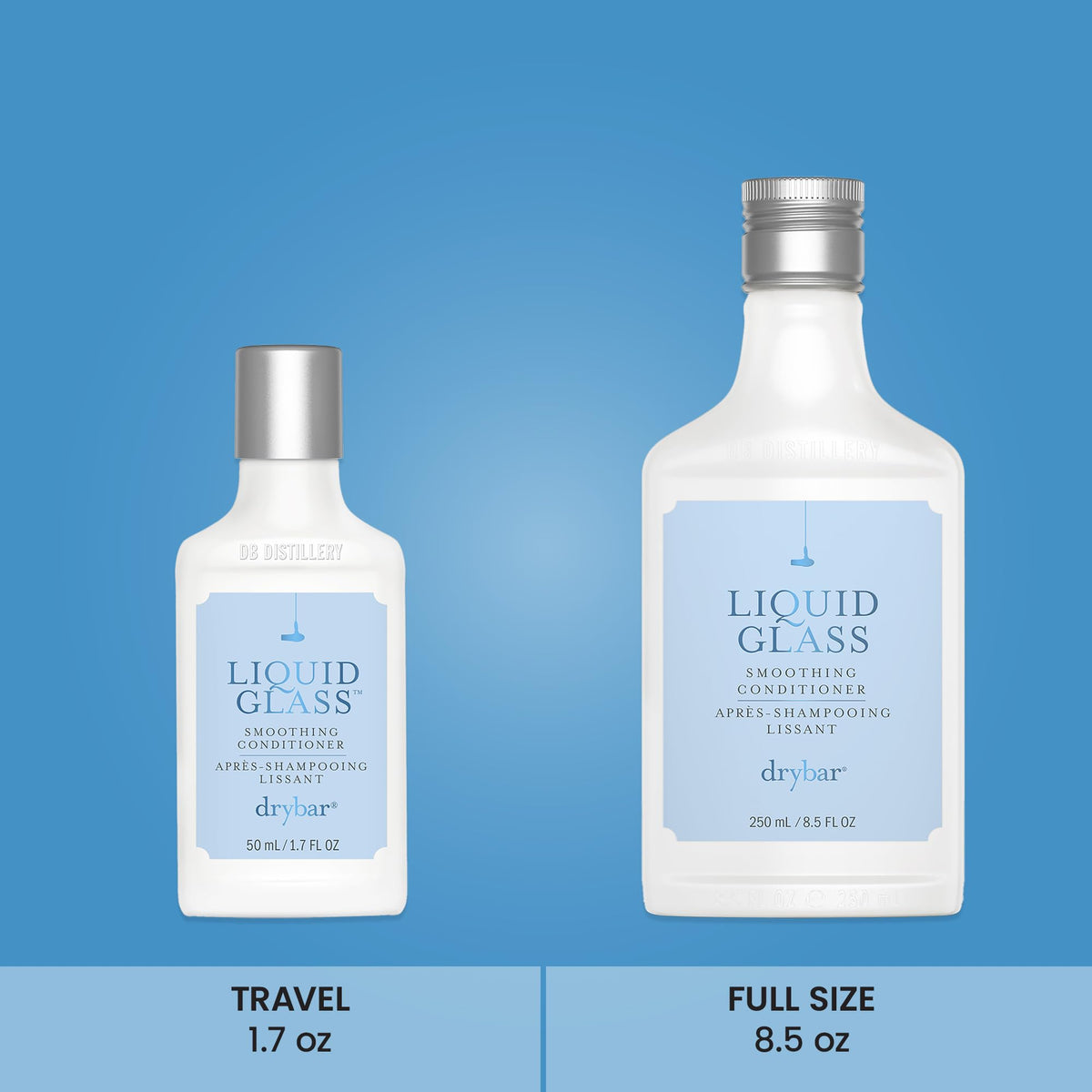 Steel Blue Drybar Liquid Glass Smoothing Conditioner | Reduces Frizz, Adds a Smooth & Shiny Finish, Lightweight Formula for all Hair Types, Vegan & Cruelty Free