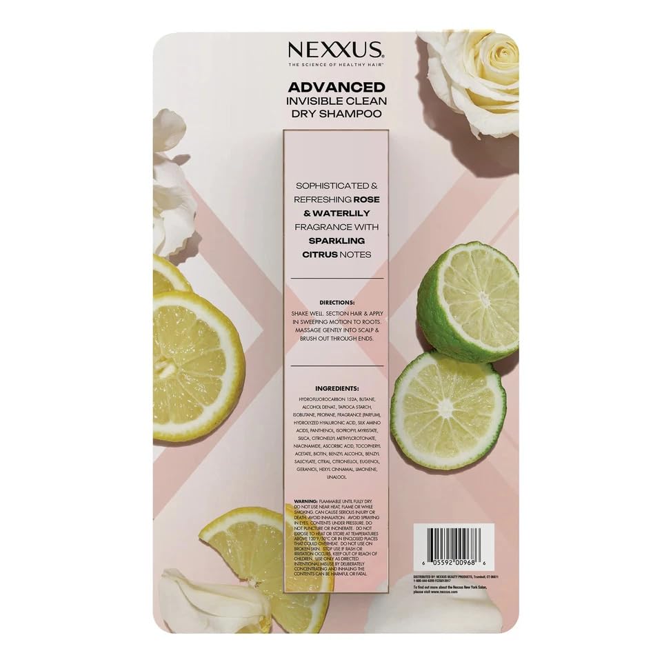 Light Gray Nexxus Advanced Invisible Clean Dry Shampoo for Instant Oil Control & 72-Hour Freshness with Flexx-Adapt Technology 9 oz