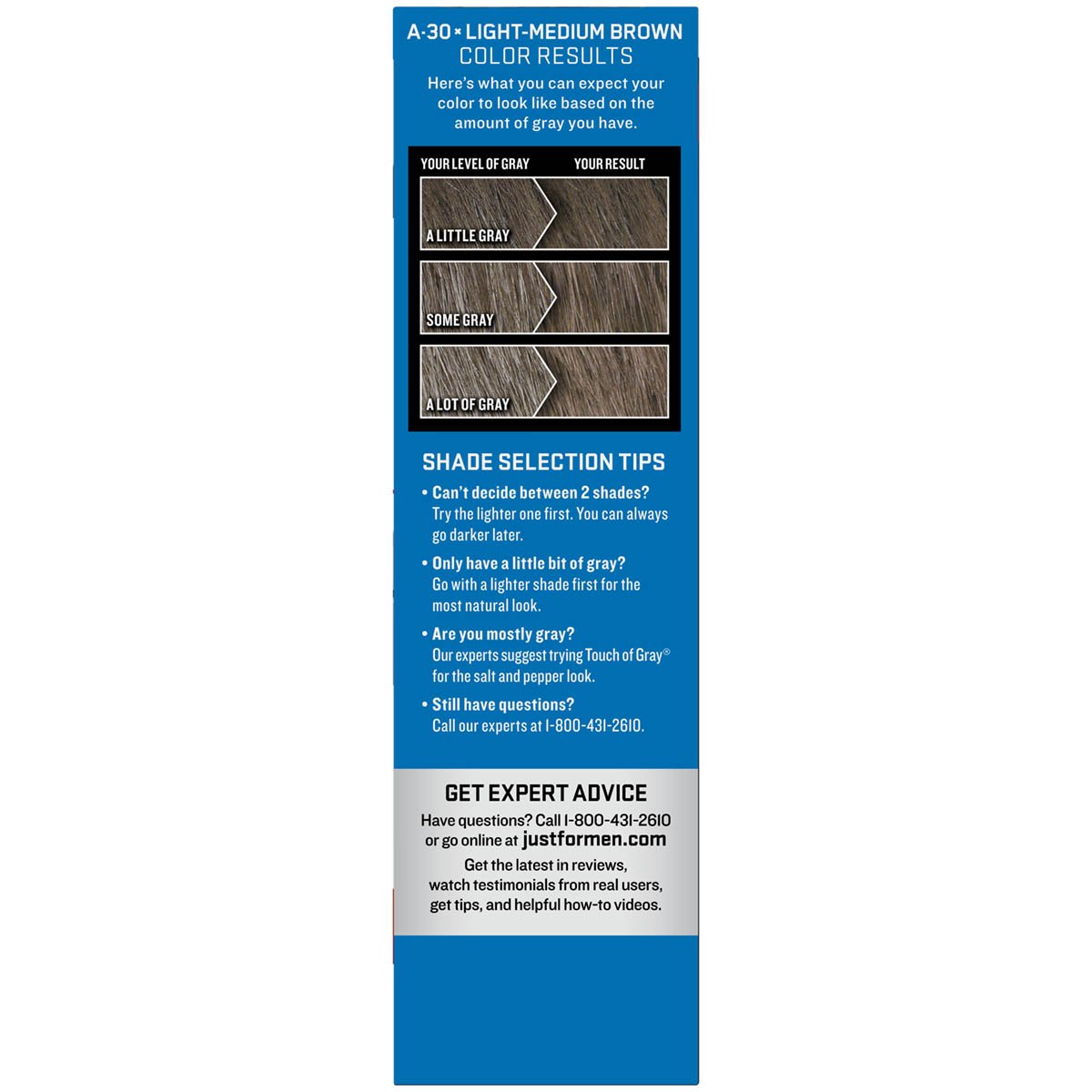 Dark Cyan Just for Men AutoStop Hair Color, Light Medium Brown