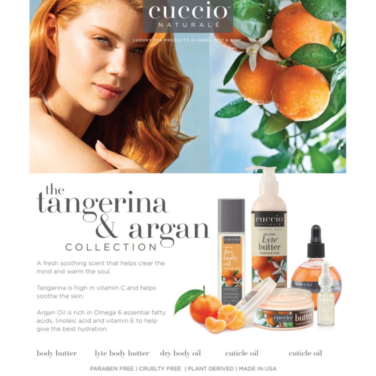 White Smoke Cuccio Naturale Dry Body Oil – Tangerina & Argan Scent, 1 Gallon (128 oz) Refill – Lightweight Non-Greasy Hydrating Body Oil for Smooth Skin – Professional & Home Use – Paraben-Free, Cruelty-Free