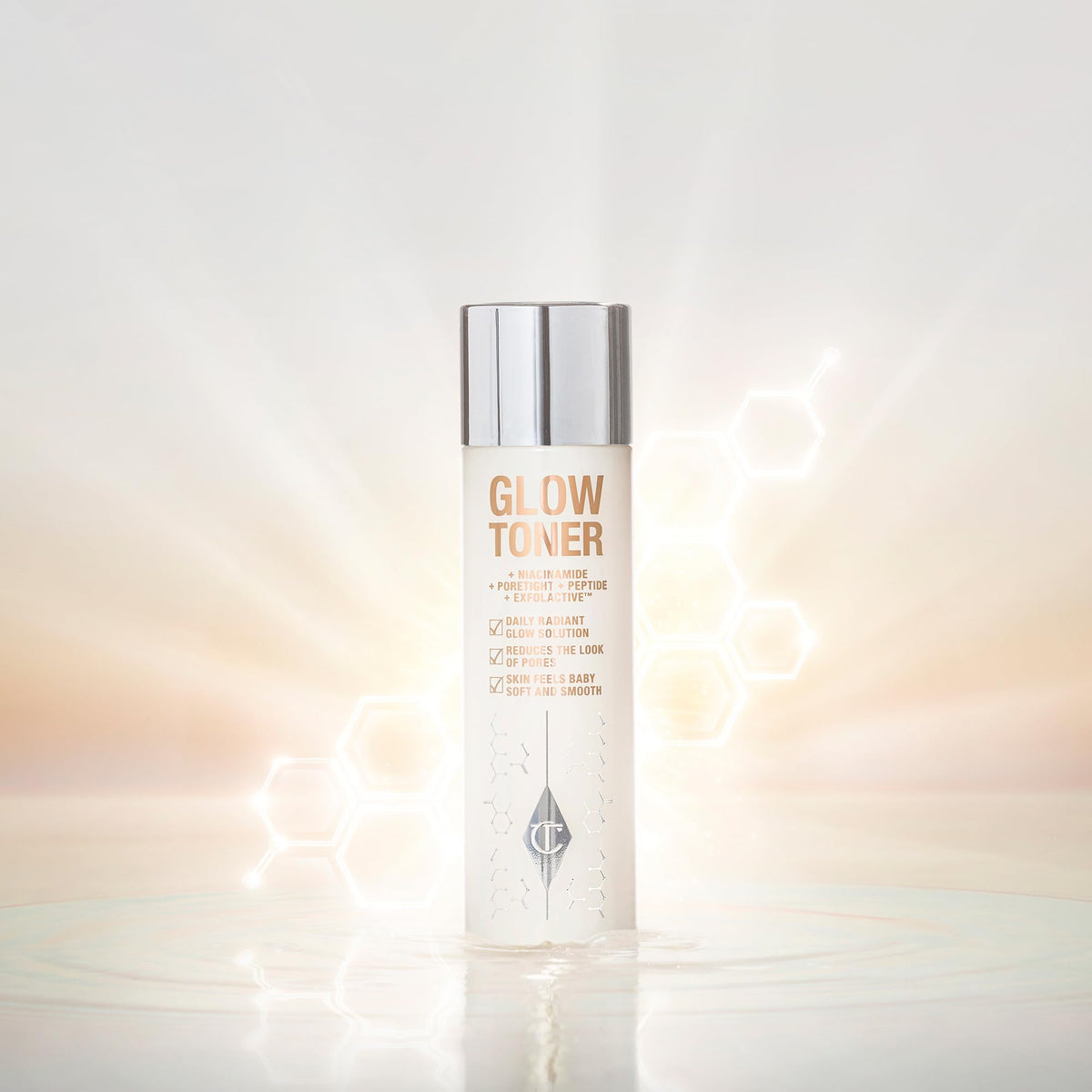 Seashell Charlotte Tilbury Glow Face Toner - Exfoliating Toner for Oily Skin