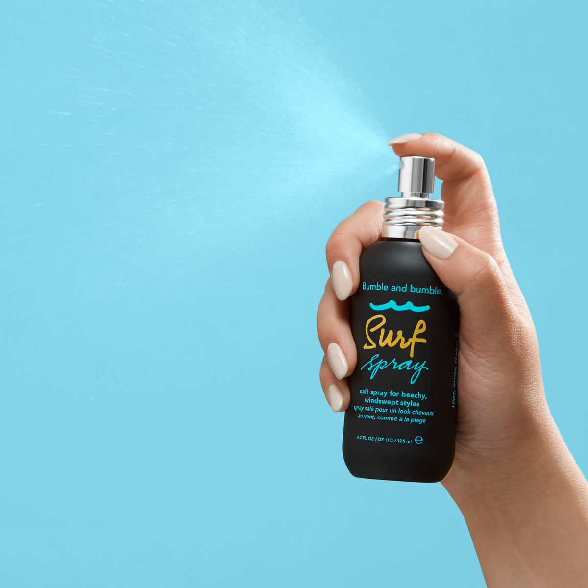 Sky Blue Bumble and bumble. Surf Sea Salt Spray | Volumizing | Air Dry Hair | Adds Tousled Beachy Texture + Matte Finish | For Fine to Medium Wavy, Straight Hair Types