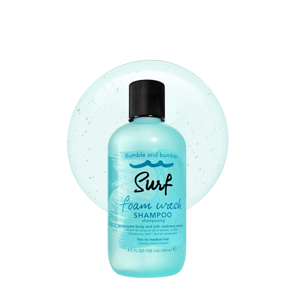 White Smoke Bumble and bumble. Surf Foam Wash Texturizing Shampoo | Adds Lightweight Seabreezy Texture and Volume | For Fine to Medium Wavy, Straight, 8.5 Fl Oz