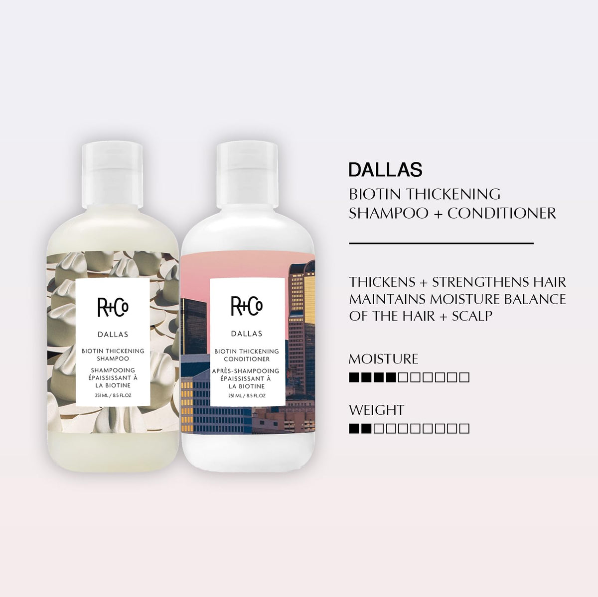 Lavender R+Co Atlantis Moisturizing B5 Shampoo and Conditioner Set, 33.8 oz (2 Pack)