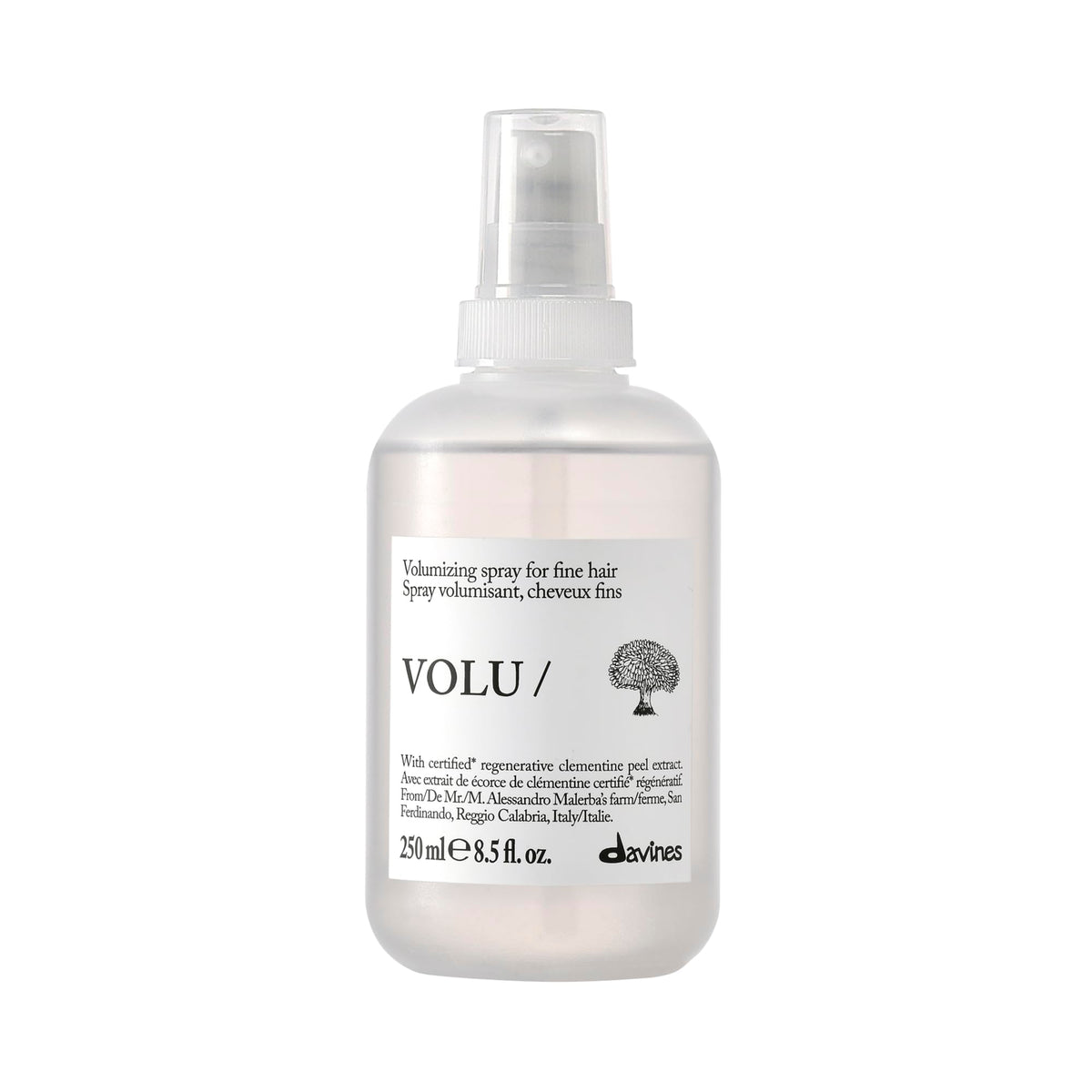 White Smoke Davines VOLU/Hair Mist Root Lift VOLUmizing Spray For Fine Hair, 8.5 Fl Oz