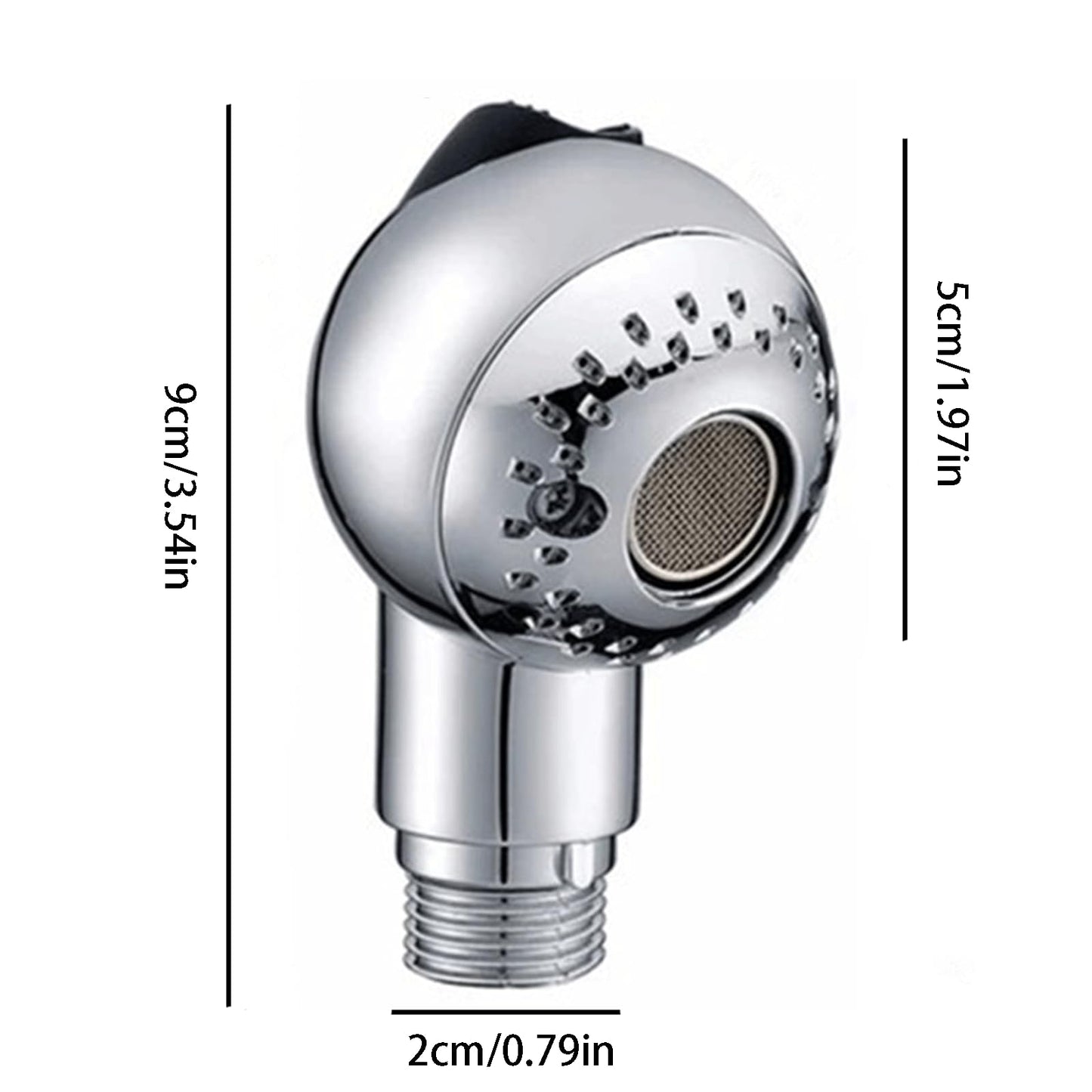 White Smoke Sink Faucet Sprayer Attachment - Salon Shampoo Bowl Spray Head, Spherical Pedicure Chair Shower Head, Adjustable Hair Washing Handheld Shower Head for Salon & Spa Chairs