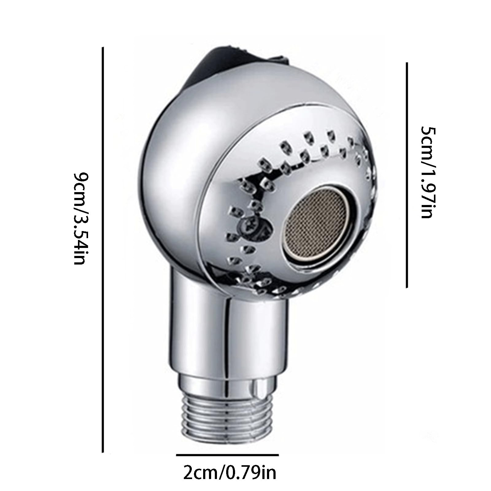 White Smoke Sink Faucet Sprayer Attachment - Salon Shampoo Bowl Spray Head, Spherical Pedicure Chair Shower Head, Adjustable Hair Washing Handheld Shower Head for Salon & Spa Chairs