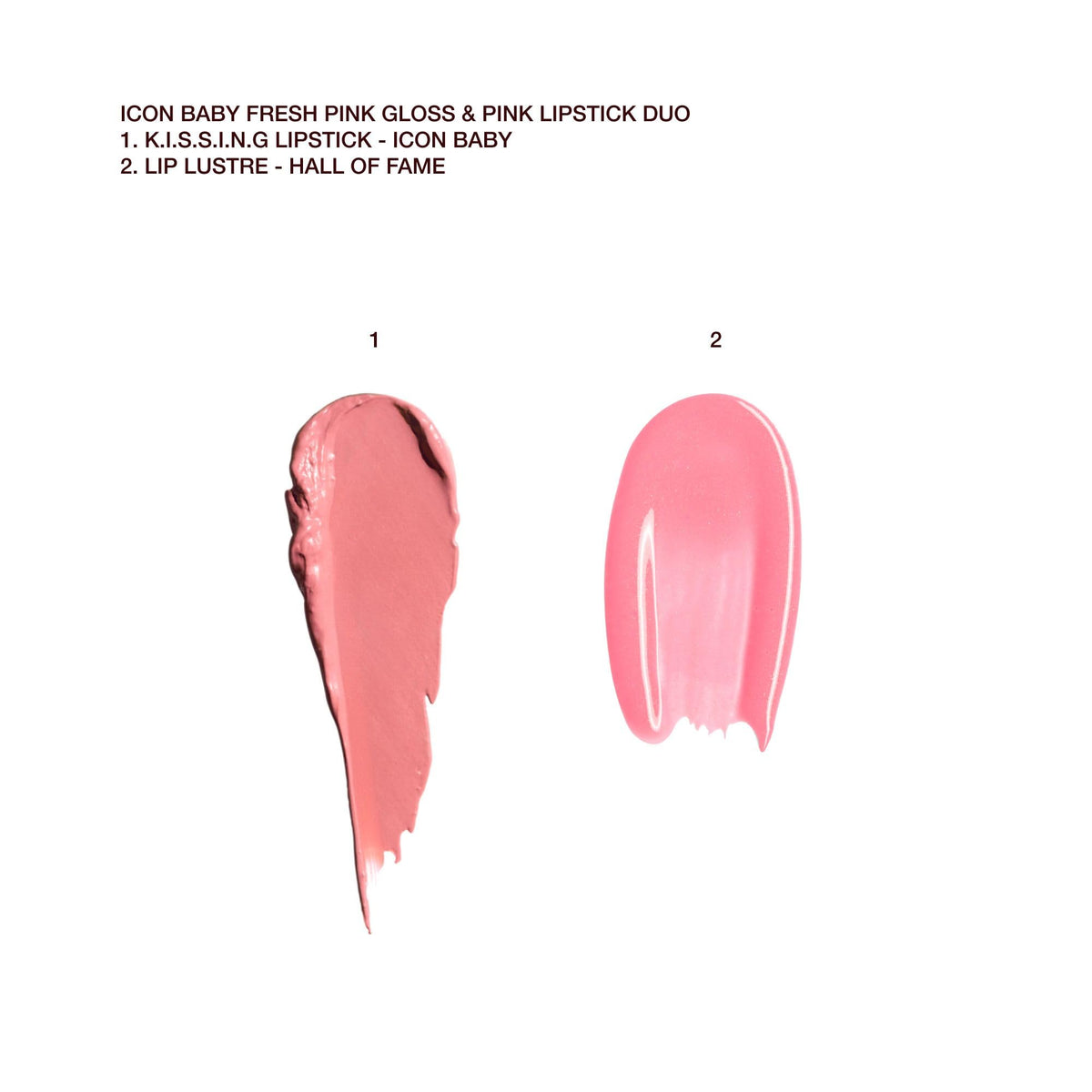 White Smoke Charlotte Tilbury Icon Baby Lip Duo Kit - Mini Lipstick & Full Size Gloss
