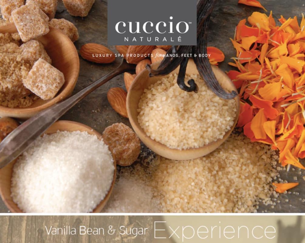 Tan Cuccio Naturale Scentual Salt Soak 116 oz – Vanilla Bean & Sugar – Step 1 Spa Pedicure System – Hydrating Exfoliating Foot Soak with Sea Salts – Softens, Soothes & Refreshes Skin – Resealable Tub