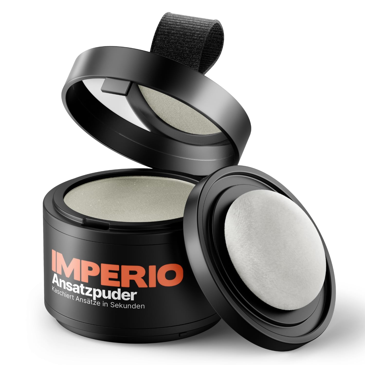 White Smoke IMPERIO Root Touch Up Hair Powder for Concealing Hair Loss instantly - Hairline Powder for Women & Men - Water resistant Root Cover Up for Thinning Hair in Premium Hairdressing Quality (Light Gray)