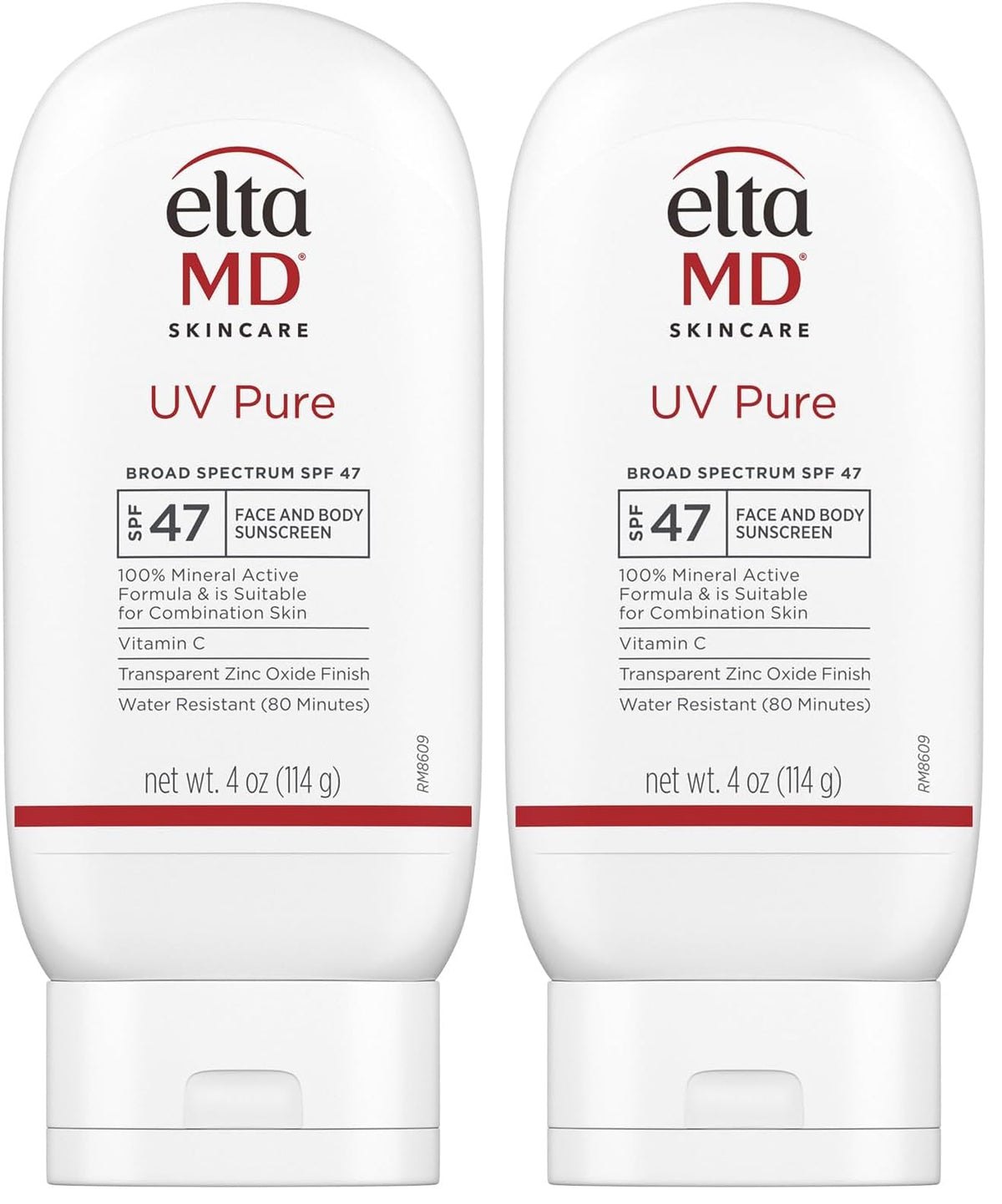 White Smoke EltaMD UV Pure 100% Mineral Sunscreen, SPF 47 For Kids and Adults, 4 oz