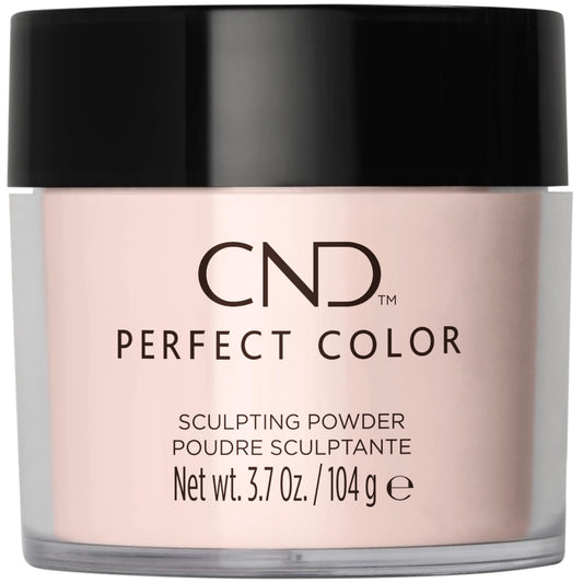 Black CND Perfect Color Sculpting Powder, Light Peachy Pink, 3.7 oz.