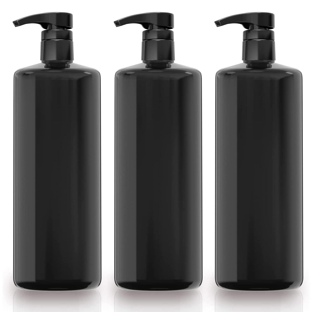 Dark Slate Gray Bar5F 1-Liter Pump Bottles, Black, 3-Pack