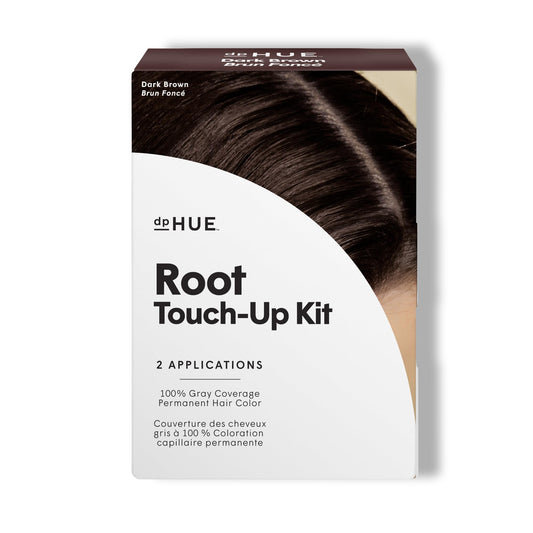 Lavender dpHUE Root Touch-Up Kit, Dark Brown - Permanent Hair Color for Gray Coverage - Includes Two Applications - Paraben, SLS & SLES Sulfate Free - Leaping Bunny Certified