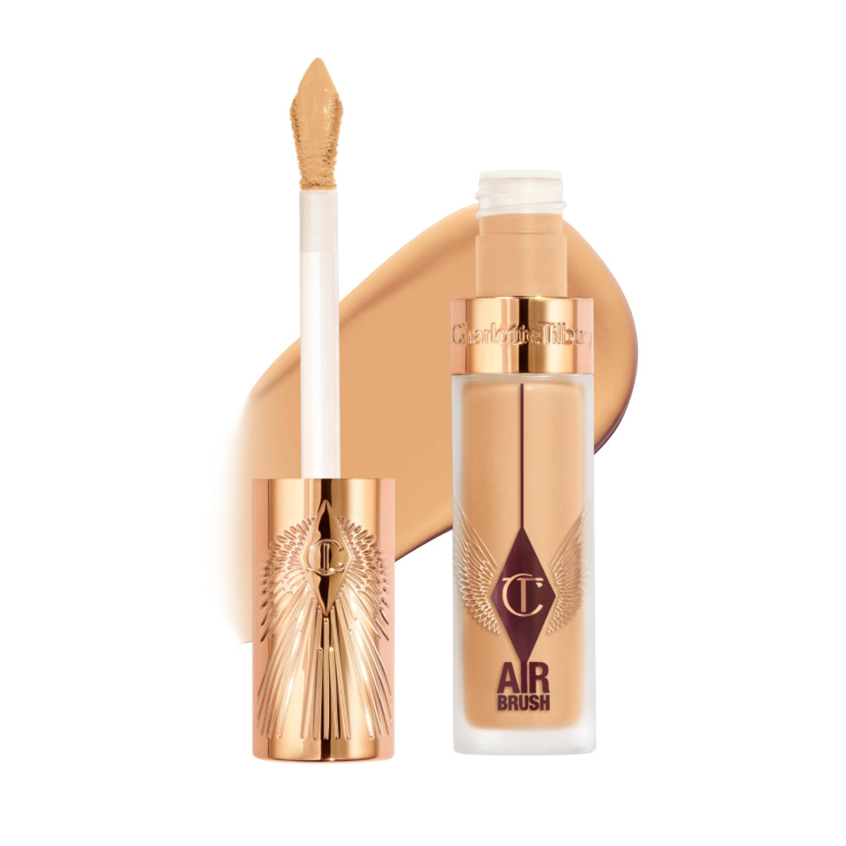 White Smoke Charlotte Tilbury AIRbrush Flawless Blur Concealer - Longwear Concealer for Dark Circles, Blemishes, Redness & More - Hydrating, Crease-Proof & Full Coverage with a Natural Matte Finish