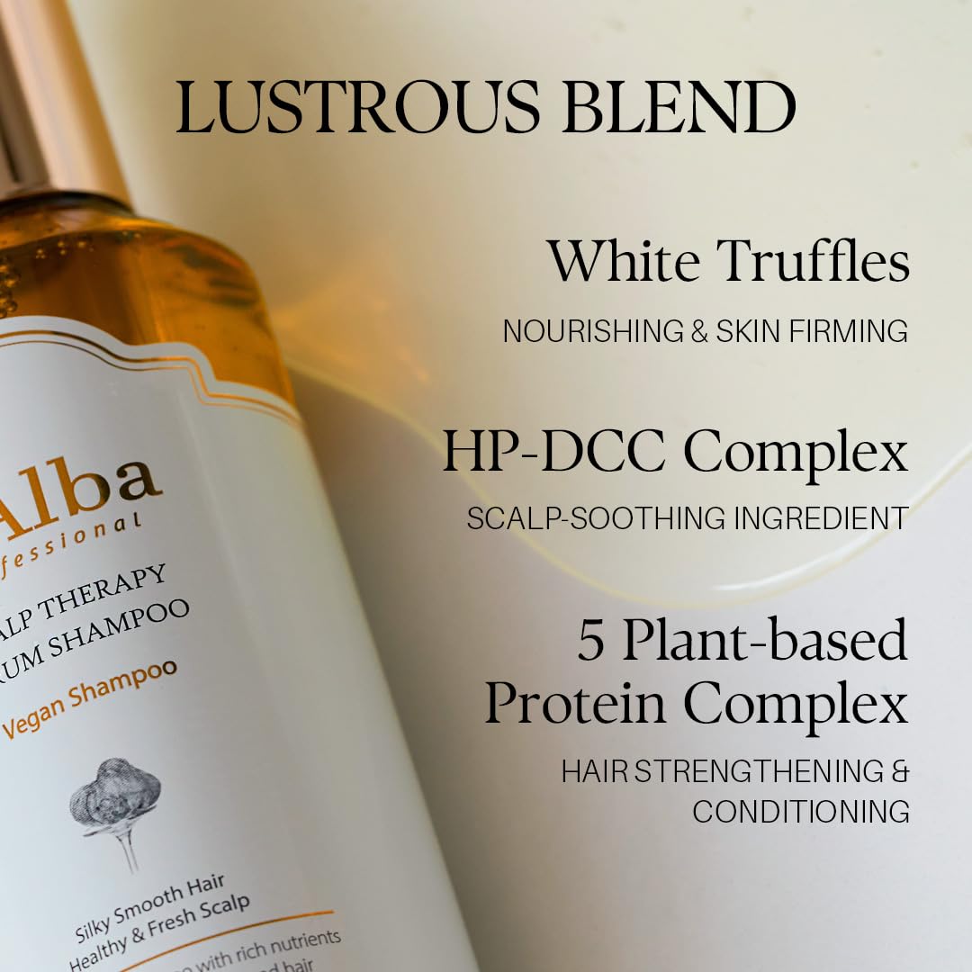 Light Gray d'alba Piedmont Professional Repairing Scalp Therapy Serum Shampoo 275ml, Mild and Vegan Formula, Gentle Hair and Scap Treatment
