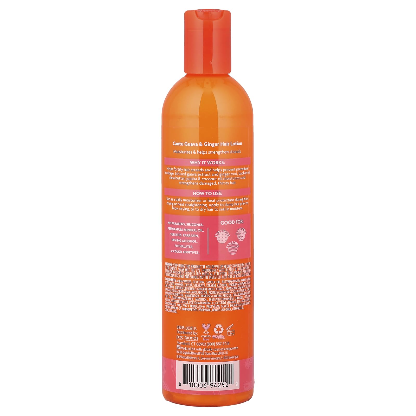White Smoke Cantu Guava & Ginger Hair Lotion, 12 fl oz (354 ml)