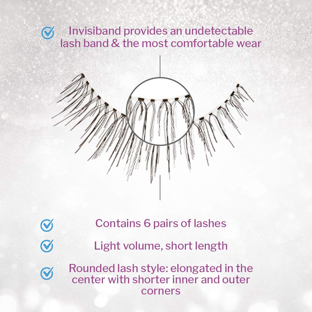 White Smoke Ardell False Eyelashes Strip Lashes Natural 110 Black, (6 Pairs Per Pack) x 2 Pack