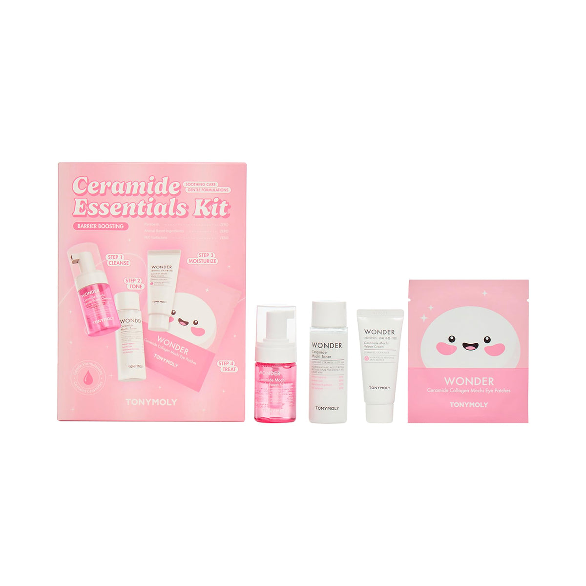 White Smoke TONYMOLY Wonder Ceramide Mochi Milky Toner Set