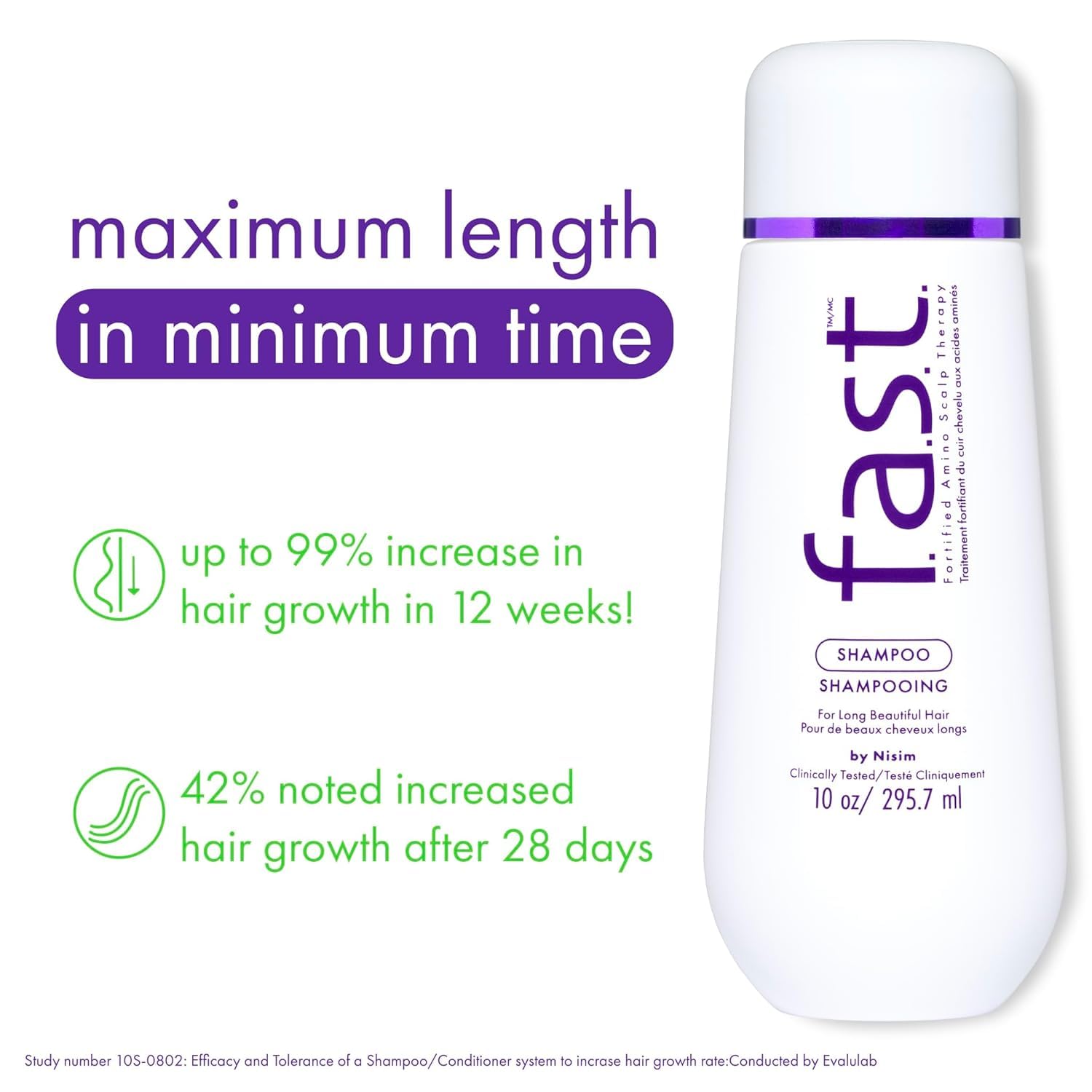 White Smoke Nisim F.A.S.T. Fortified Amino Scalp Therapy Shampoo 10 oz (New Look - Same Formula)
