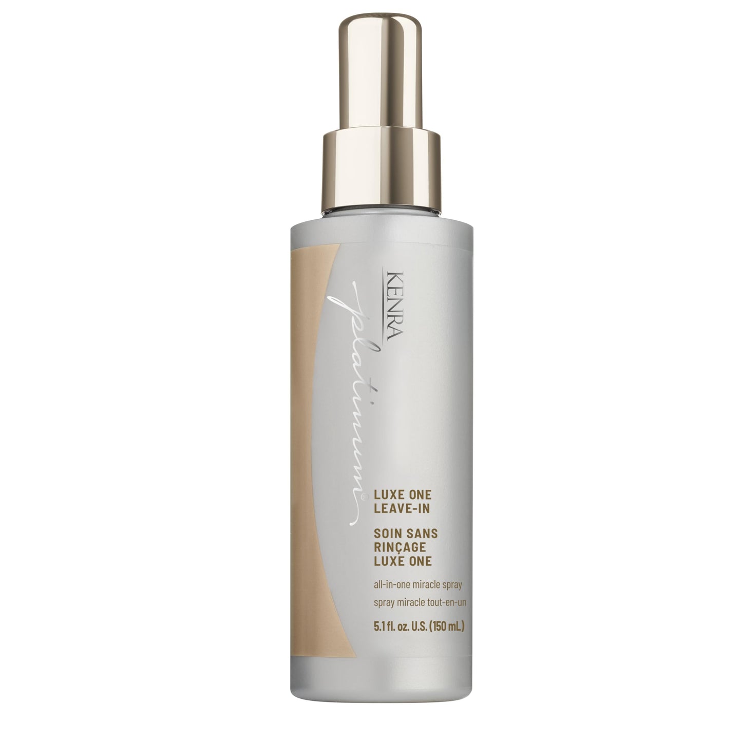White Smoke Kenra Professional Platinum Luxe One Leave-In | All-In One Miracle Spray | Hydrates, Smooths and Softens | Controls Frizz & Resists Humidity | Heat Protection | 5 fl. Oz