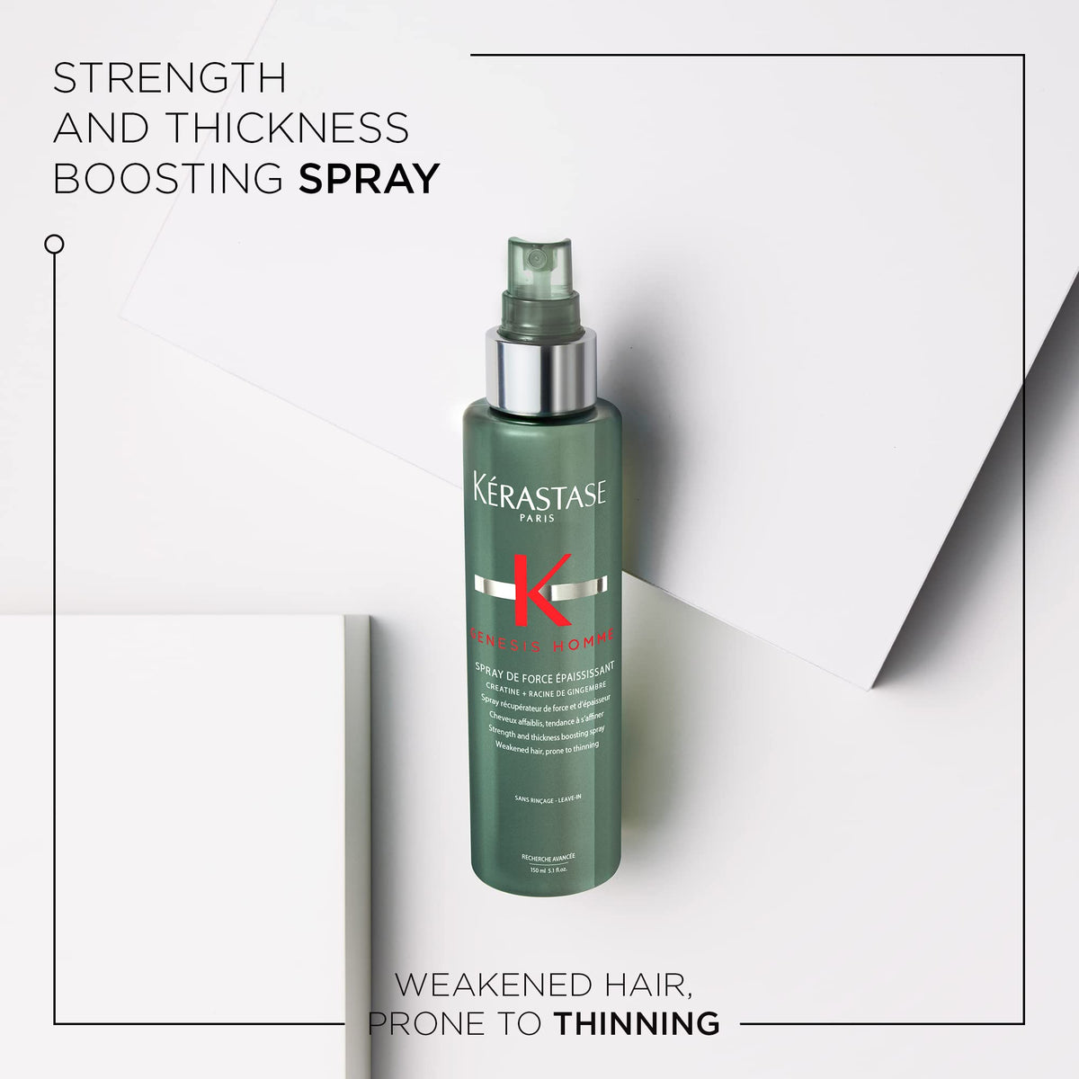 Lavender Kerastase Genesis Homme Spray De Force – For Men, 5.1 Fl Oz