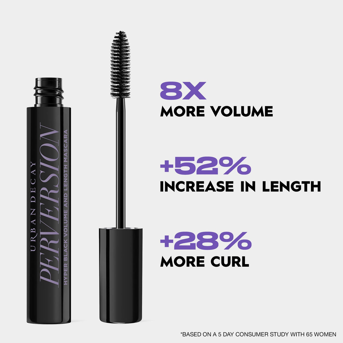 Lavender Urban Decay Perversion Lengthening + Volumizing Mascara - Intense Black