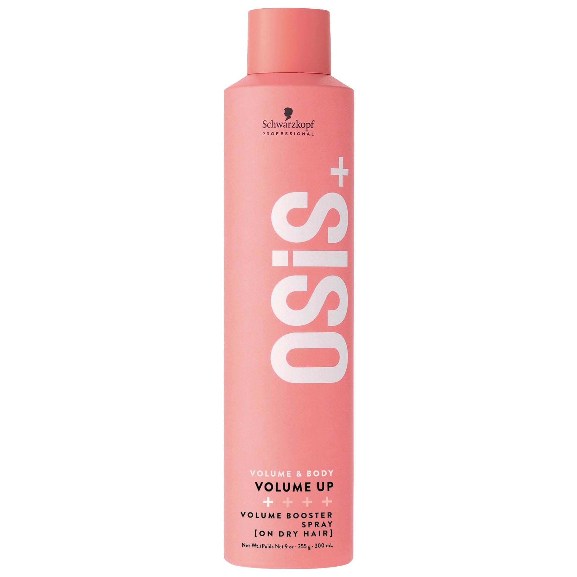 Light Pink OSiS+ Volume Up Volumizing Texturizing Booster Spray, 8.9 oz – Lightweight Flexible Textured Volume with Natural Movement – Heat Protection and Vegan Formula