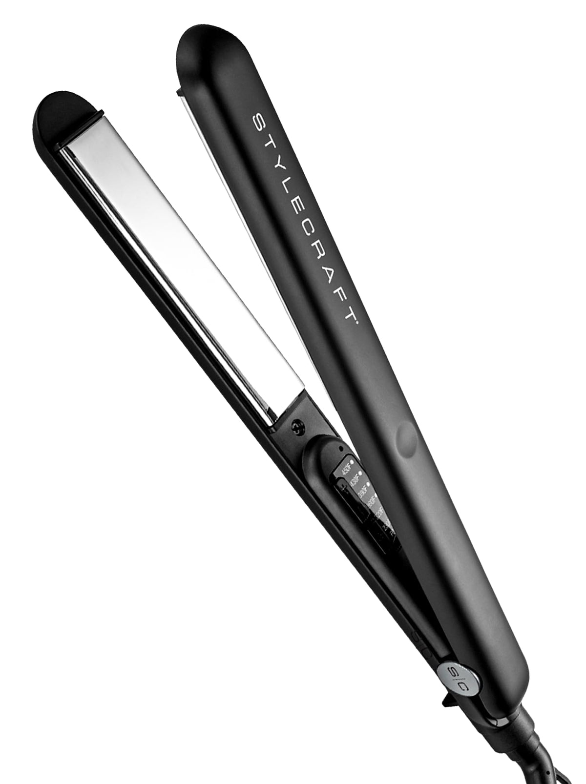 White Smoke StyleCraft Stay Temp Professional 1" Titanium Flat Iron Hair Straightener