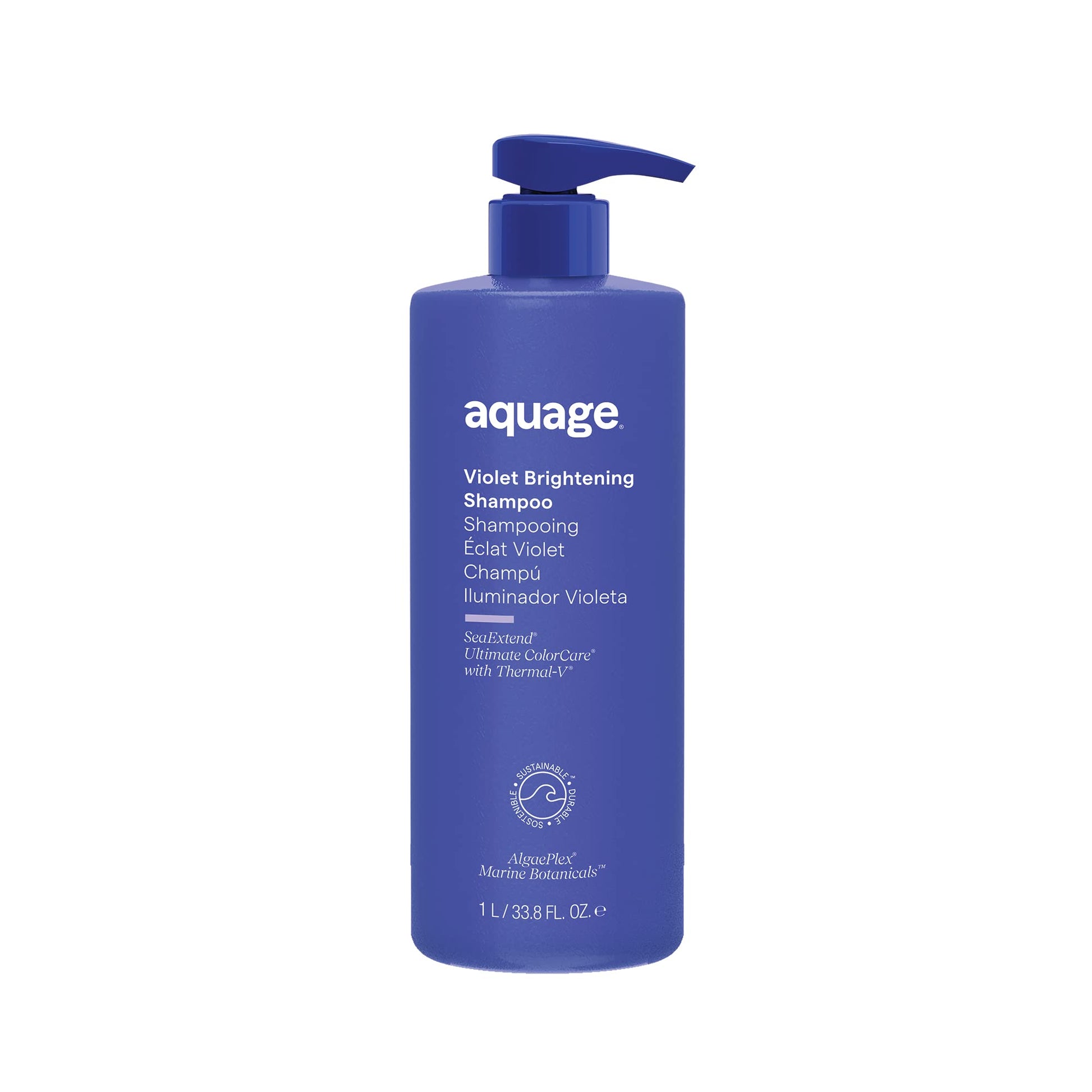 Dark Slate Blue Aquage Violet Brightening Shampoo 33.8 Fl Oz