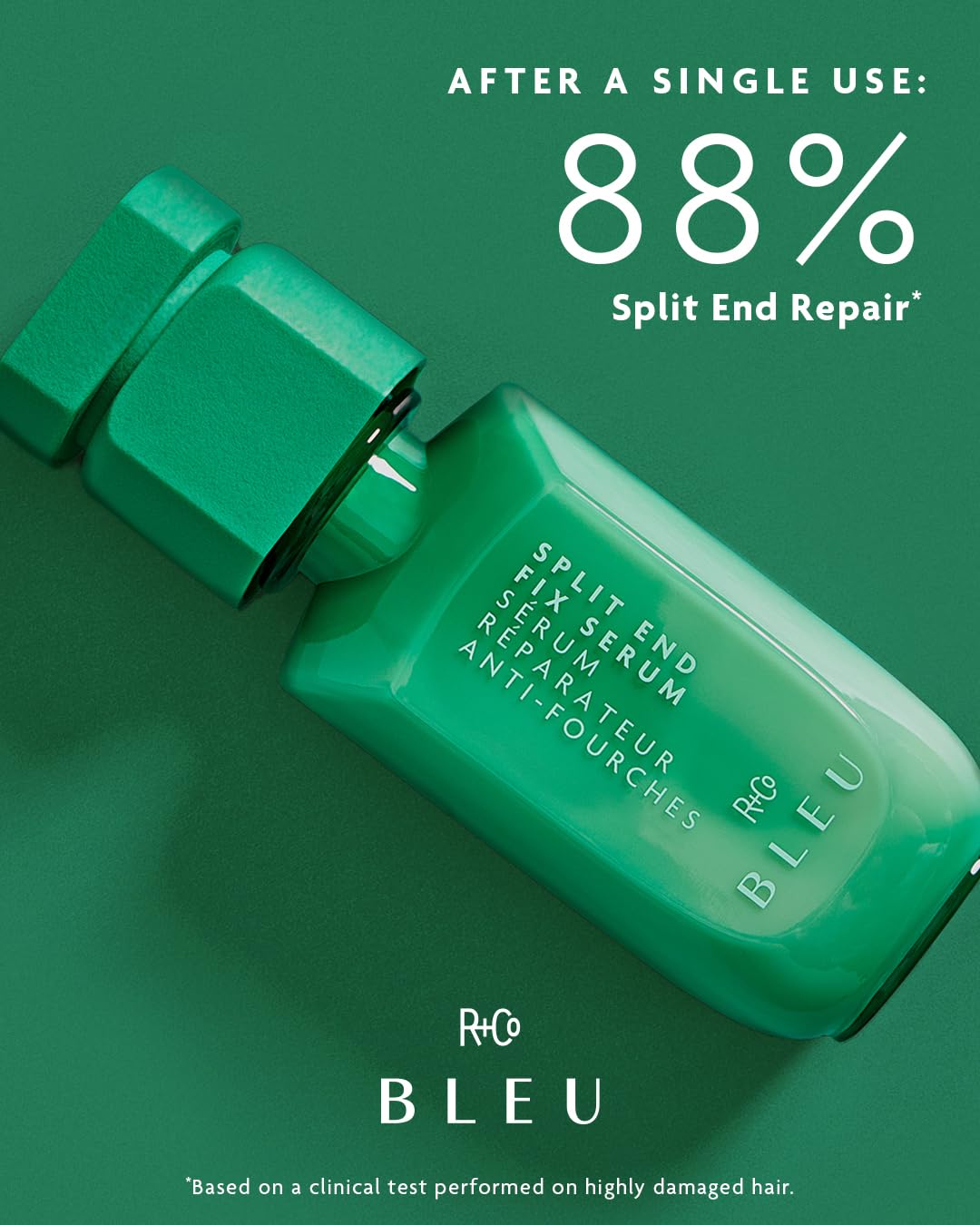 Sea Green R+Co BLEU SPLIT END FIX Serum 2 Pack