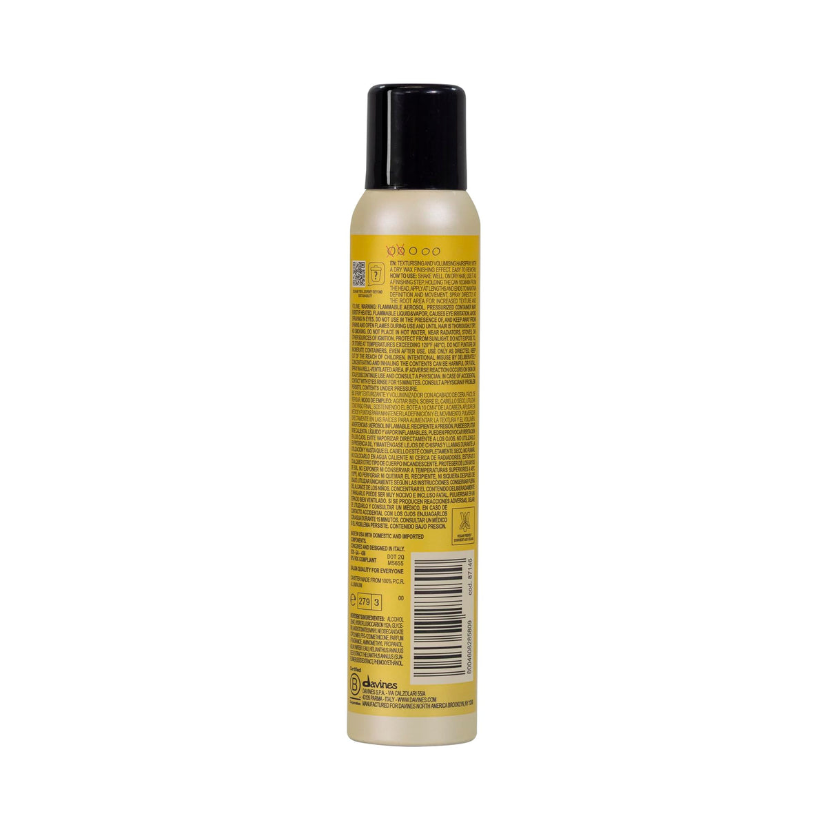 Dark Goldenrod Davines This Is A Dry Wax Finishing Spray