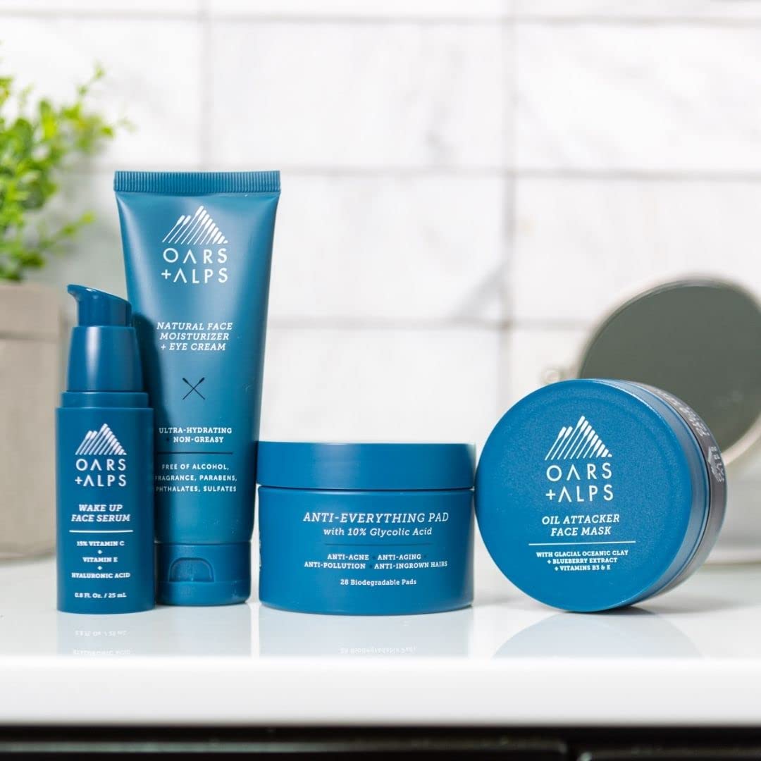 White Smoke Oars + Alps Anti-Everything Pads, Facial Cleanser + Exfoliator, 28ct