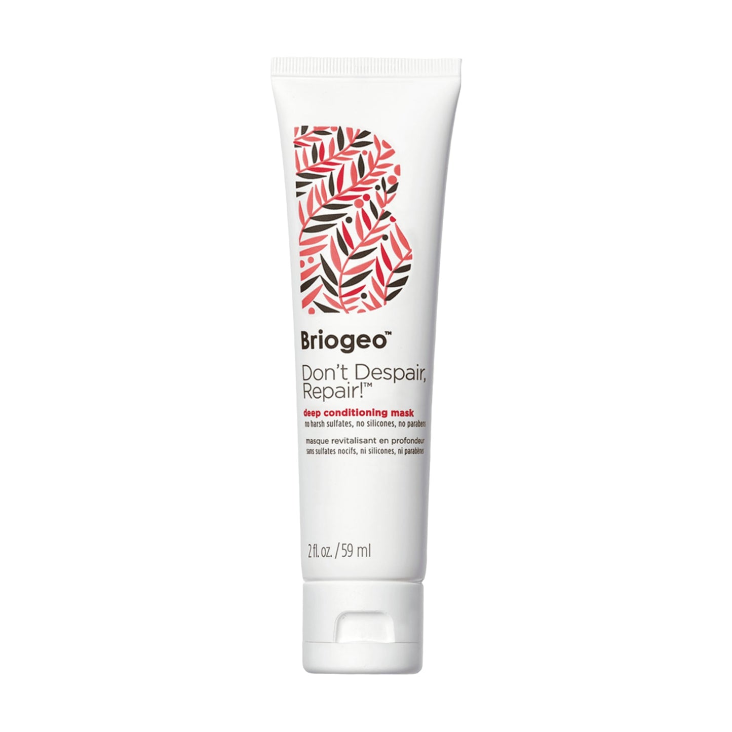 White Smoke Briogeo Don't Despair, Repair! Deep Conditioning Mask | Protein + Moisture Balance Conditioner for Dry, Damaged, Color-Treated Strands | Vegan & Cruelty-Free | 2 oz