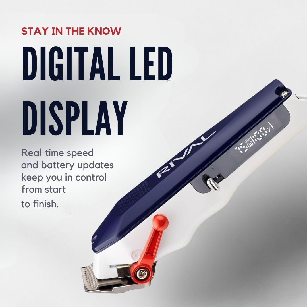 Lavender STYLECRAFT Rival Cordless Hair Clipper with Digital Display & Metal Housing